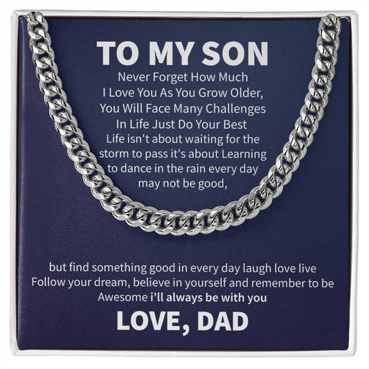 TO MY SON | Cuban Link Chain  | NEVER FORGOET HOW MUCH