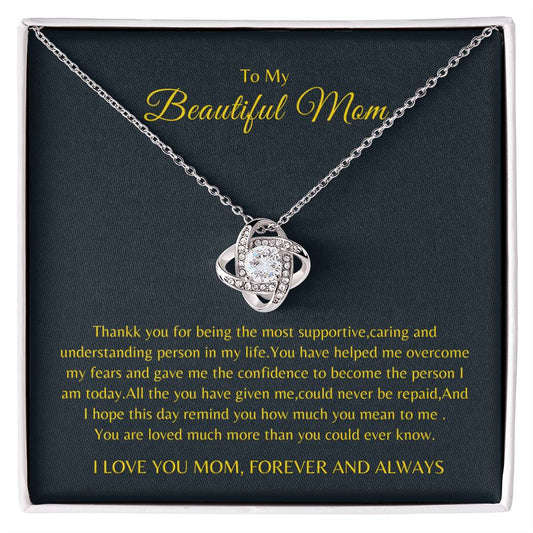 To My Beautiful MOM | Love Knot Necklace | Gift for Mother