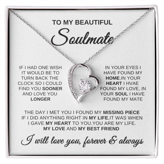 To My Soulmate Necklace | Forever Necklace | I wish